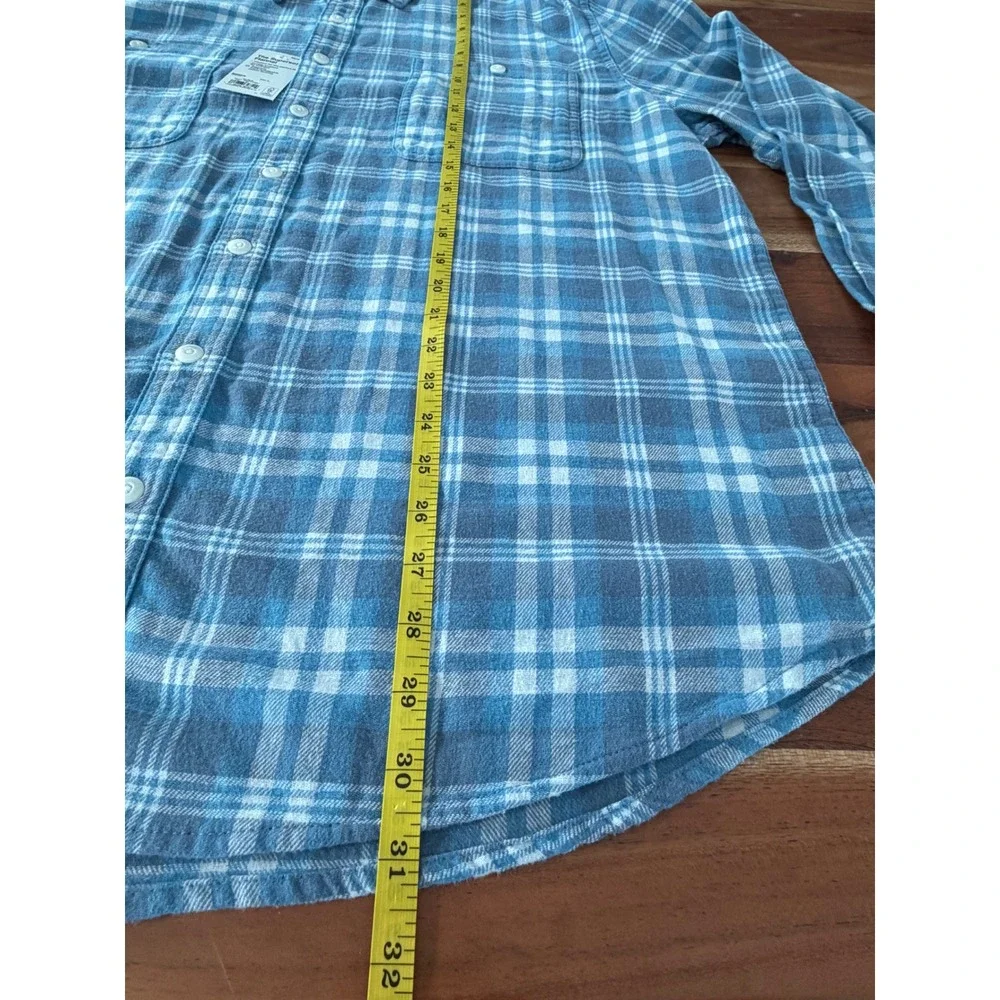 Sonoma Goods For Life Mens XL Supersoft Flannel Blue Plaid Shirt MS43W120RR1